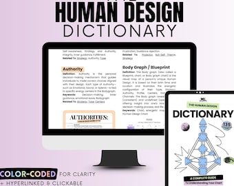 Human Design Dictionary: Interactive Study Guide Ebook (Digital PDF Download