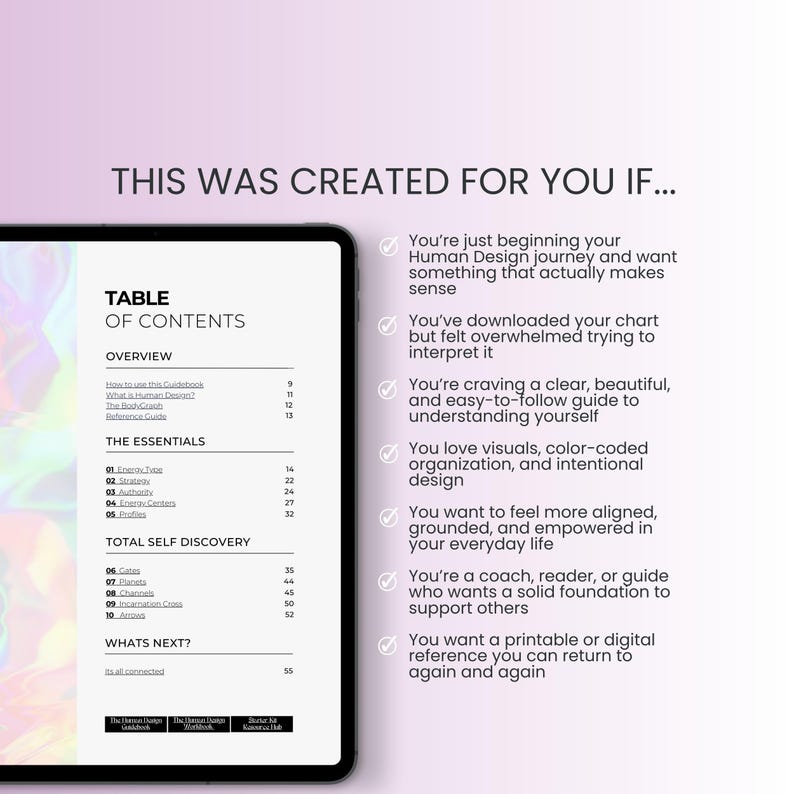 Human Design Starter Kit: Ebook & Workbook (Digital Download) image 5