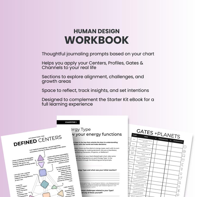 Human Design Starter Kit: Ebook & Workbook (Digital Download) image 7