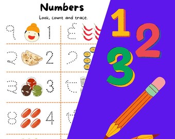 Number Tracing in English & Punjabi
