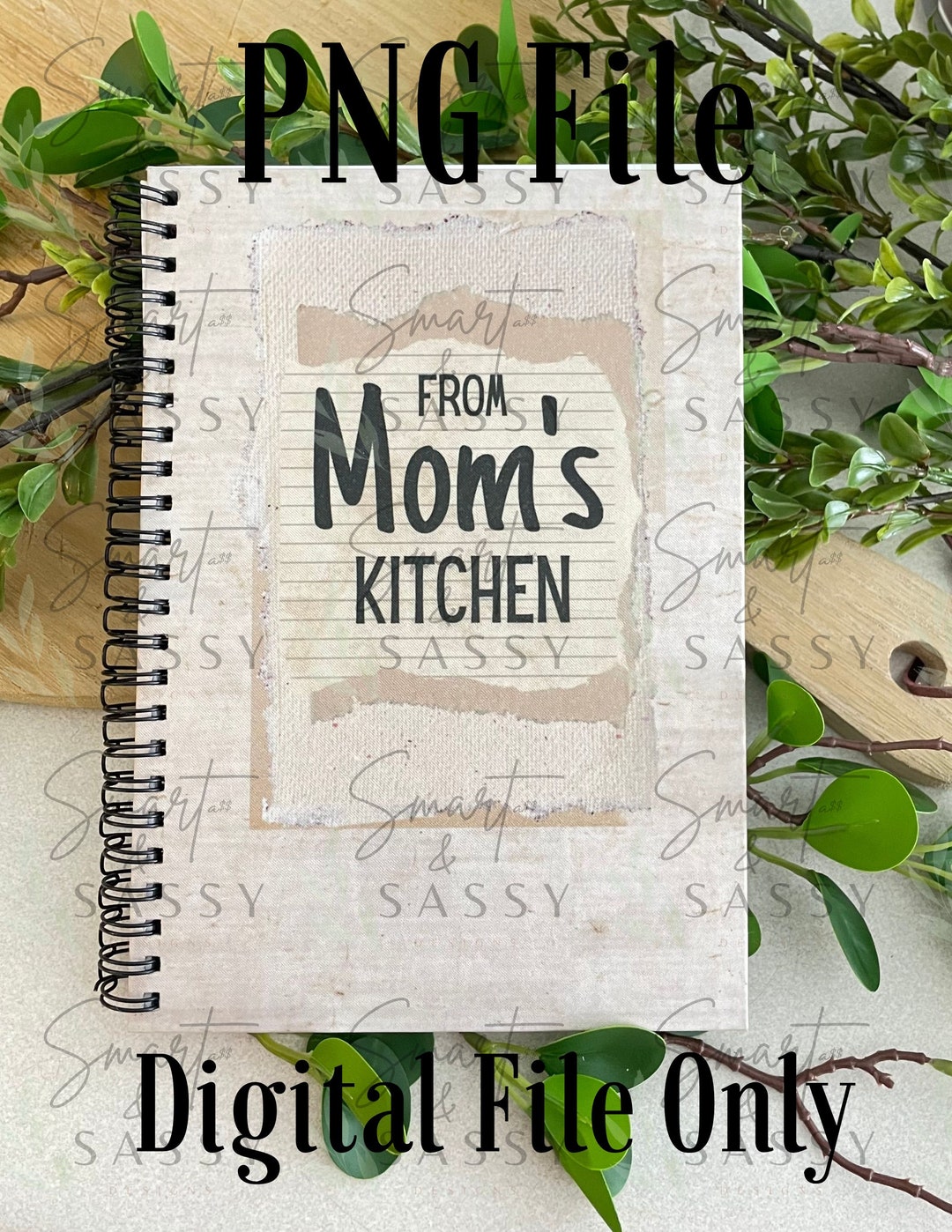 Mom's Recipe Book Digital Design Recipe Sublimation PNG Etsy