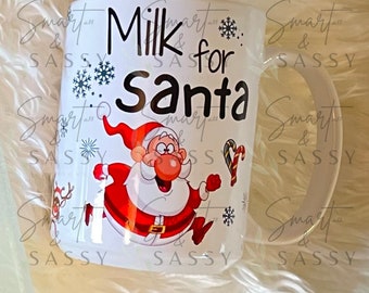 Milk For Santa Mug Design | Christmas Mug PNG (Digital Download)