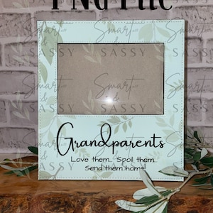 Grands-parents Picture Frame conception numérique, conception de sublimation, téléchargement instantané PNG