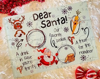 Dear Santa Tray Digital Design | Christmas PNG (Digital Download)