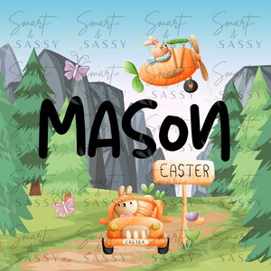 Easter Tag Digital Design | Easter Name Basket Tag PNG | Class Gift design| Easter Class Favors PNG | Easter Kids Design | Easter Name Tag