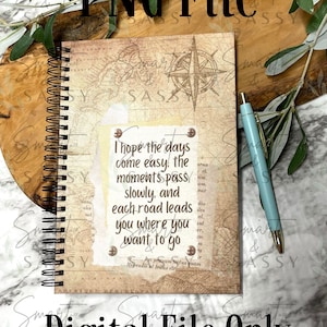 Buch Cover PNG, digitales Design PNG, Journal Cover PNG Design, Life Maps Zitat Buch Cover Sublimation, Buch Journal Sublimation Design,