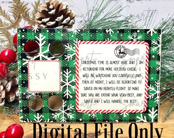 Elf Postcard Digital Design, PNG, Instant download, Christmas Sign, Sublimation Design, Welcome Back Elf Design PNG
