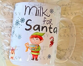 Milk For Santa Mug Design | Christmas Mug PNG (Digital Download)