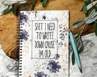 Book Journal Cover PNG, Funny Quote Design (Digital Download)