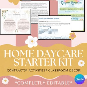 Daycare Starter Kit, Daycare Forms, Daycare Contract, Childcare Forms, Daycare Paperwork, Home Daycare Forms Complete Package, Preschool