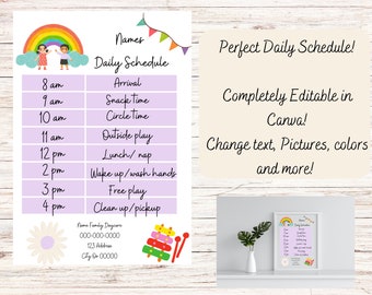 Kids Daily Home School Checklist, great for homeschool or preschools and daycares. Perfect for a daily schedule.