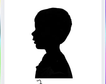 Custom Silhouette Portrait, Family Keepsake (Digital Design)