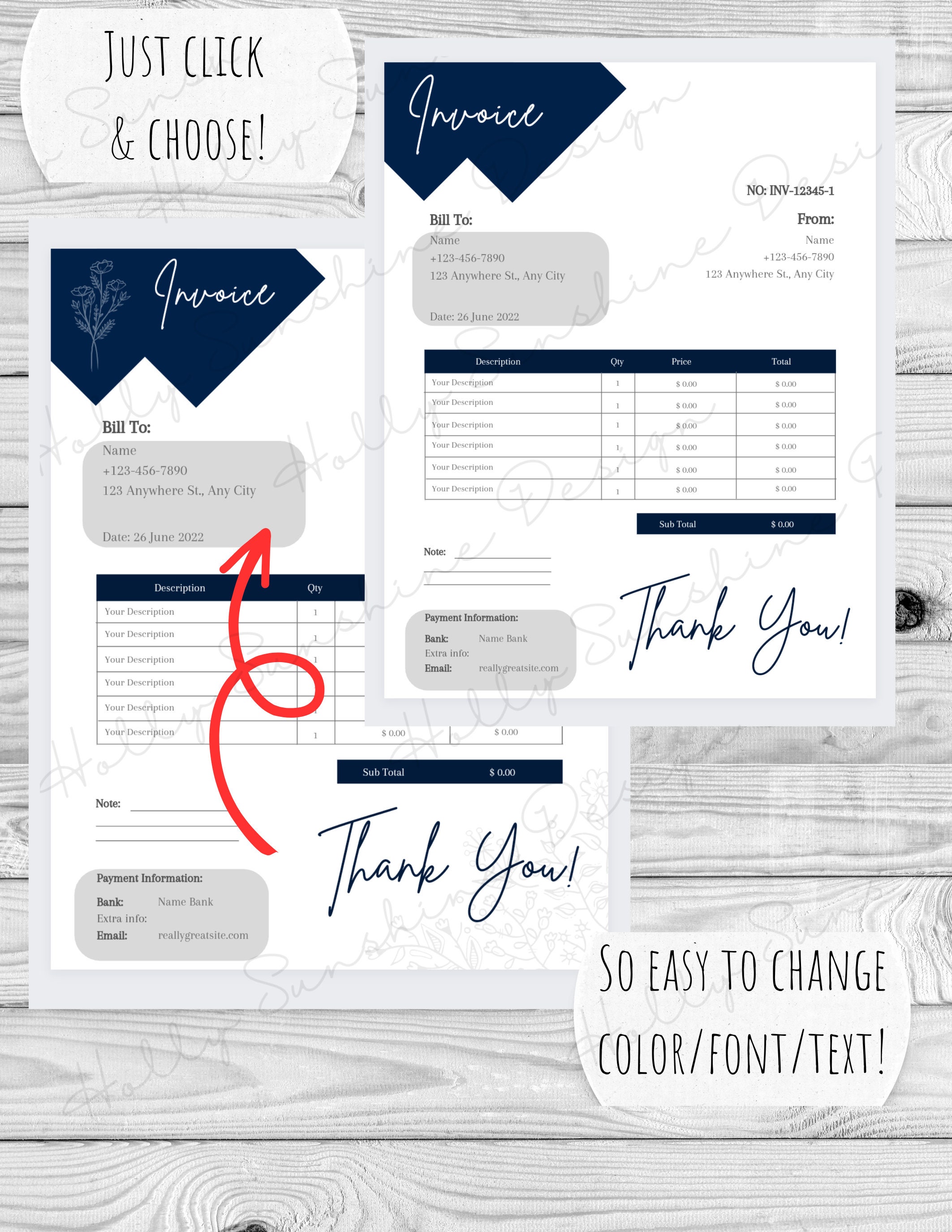Transaction Print Creative Examples Printable Invoice for Business Transactions, Great for Keeping Track of ...