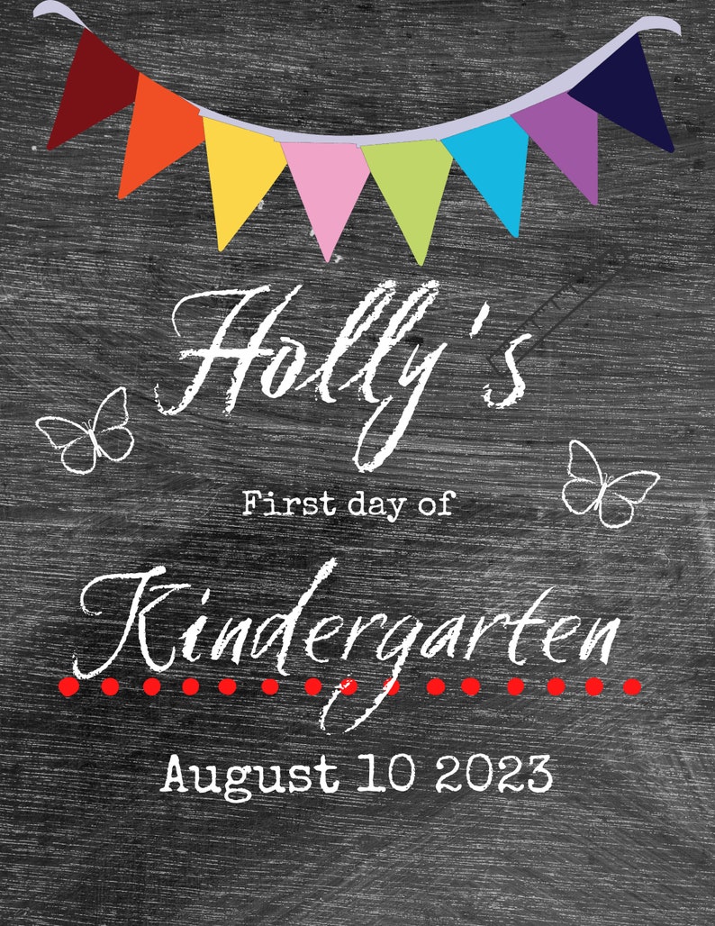 First Day of School Printable Back to School Sign, Girl Child Stats ...
