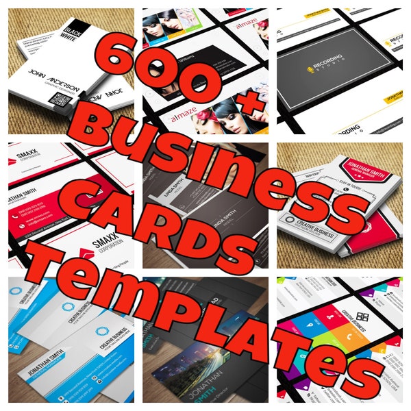 Editable Digital Business Cards-600 plus Bundle Collection-Editable Psd Templates-Professional use-Unique Design
