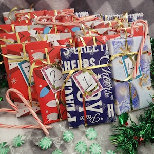 Christmas Book Advent, 12 or 25 wrapped and numbered Books, Adult, Mystery, Thriller, Suspense, Crime, Romance, Sci-fi/Fantasy, Gift