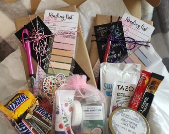 Blind Date with a Book Box! Great Gift Idea; Bookish Theme; Annotation Kit; Stickers; Mystery, Romance, Thriller, Scifi, Fantasy.