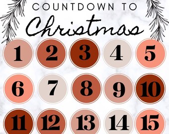 Simple Printable Advent Calendar for Kids. Countdown to Christmas With ...