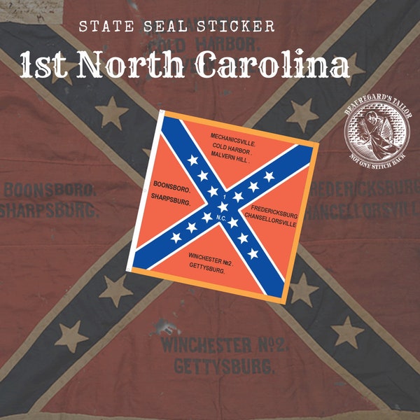 1st  North Carolina Regimental Flag Sticker