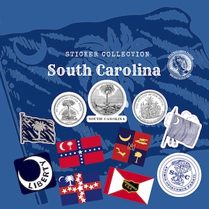 South Carolina Palmetto Republic Sticker Collection