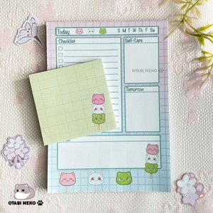 Cute cat dessert sticky notes, neko dango sticky note