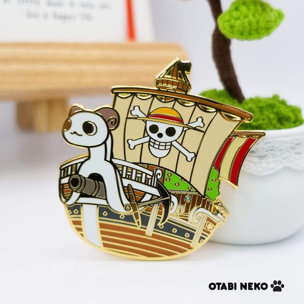 Going Merry Enamel Pin, Merry Go Enamel Pin, Pirate Anime Pin