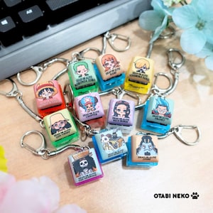 Anime Pirate Keycap Keychains