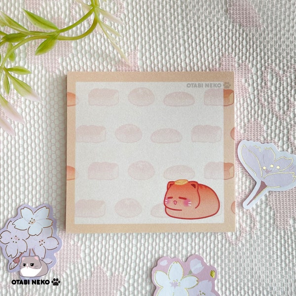 Cat sticky notes, bread cat sticky notes, cute stationery