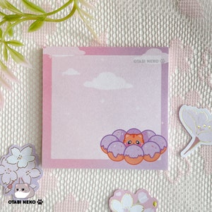 Kawaii cat sticky notes, cat stationery