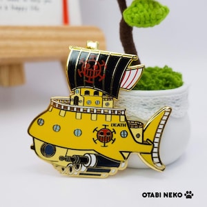 ♡pino♡ Polar Tang Enamel Pin, Heart Pirate Pin, Pirate Anime Pin - Etsy
