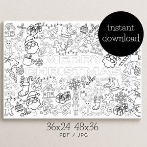 Giant Christmas Coloring Poster