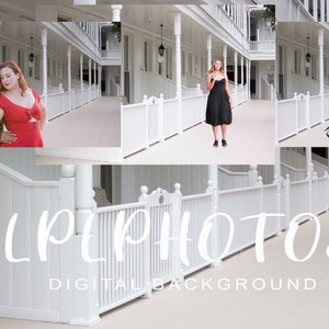 Digital Background, white courtyard