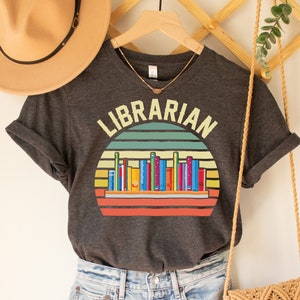 School Librarian Rainbow Shirt School Librarian Gift Librarian Shirt gift for Librarian Shirt Gift For School Librarian Back To School Tee