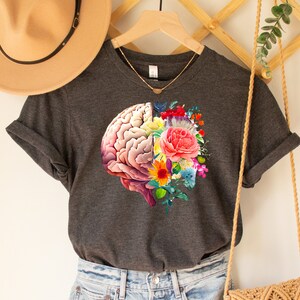 Nursing Student Anatomical Layout Brain, Watercolor Brain Anatomy Shirt, Funny Nurse Shirts, Nursing School Shirt, mental health shirt