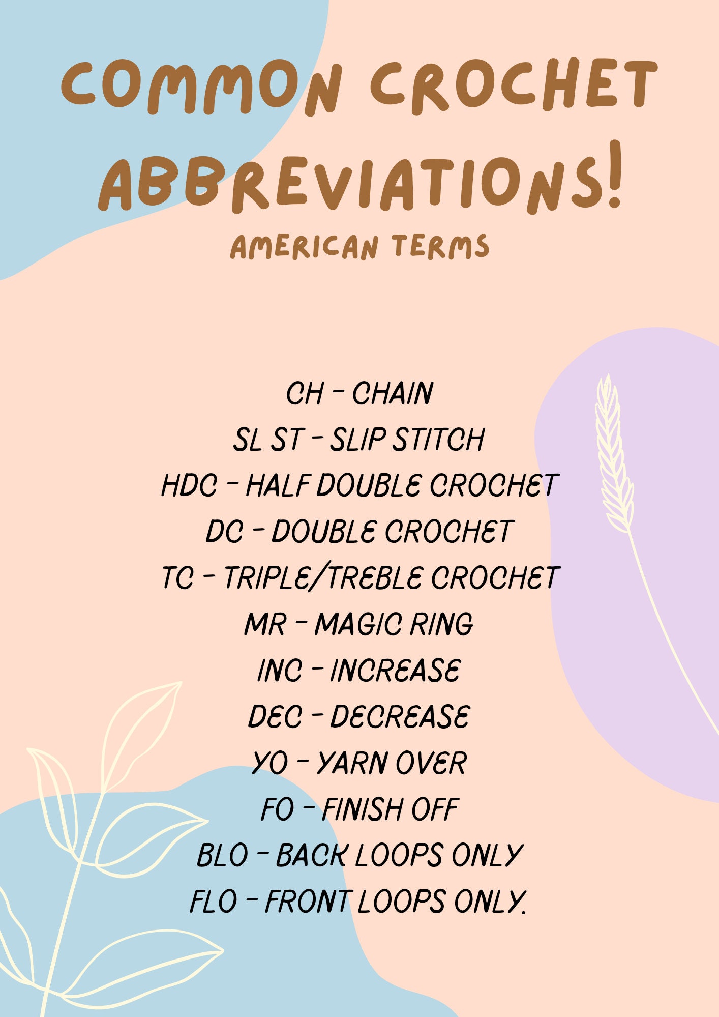 How to Crochet Beginner Guide DIY Crochet Instant Download Basic