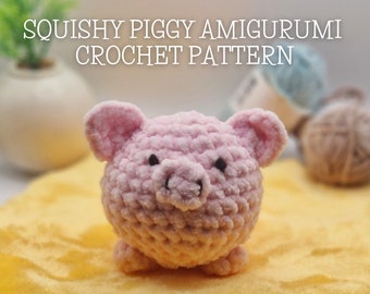 Make Your Own Crochet Pig - Chunky Pig Amigurumi Pattern. Crochet Pattern, Downloadable PDF