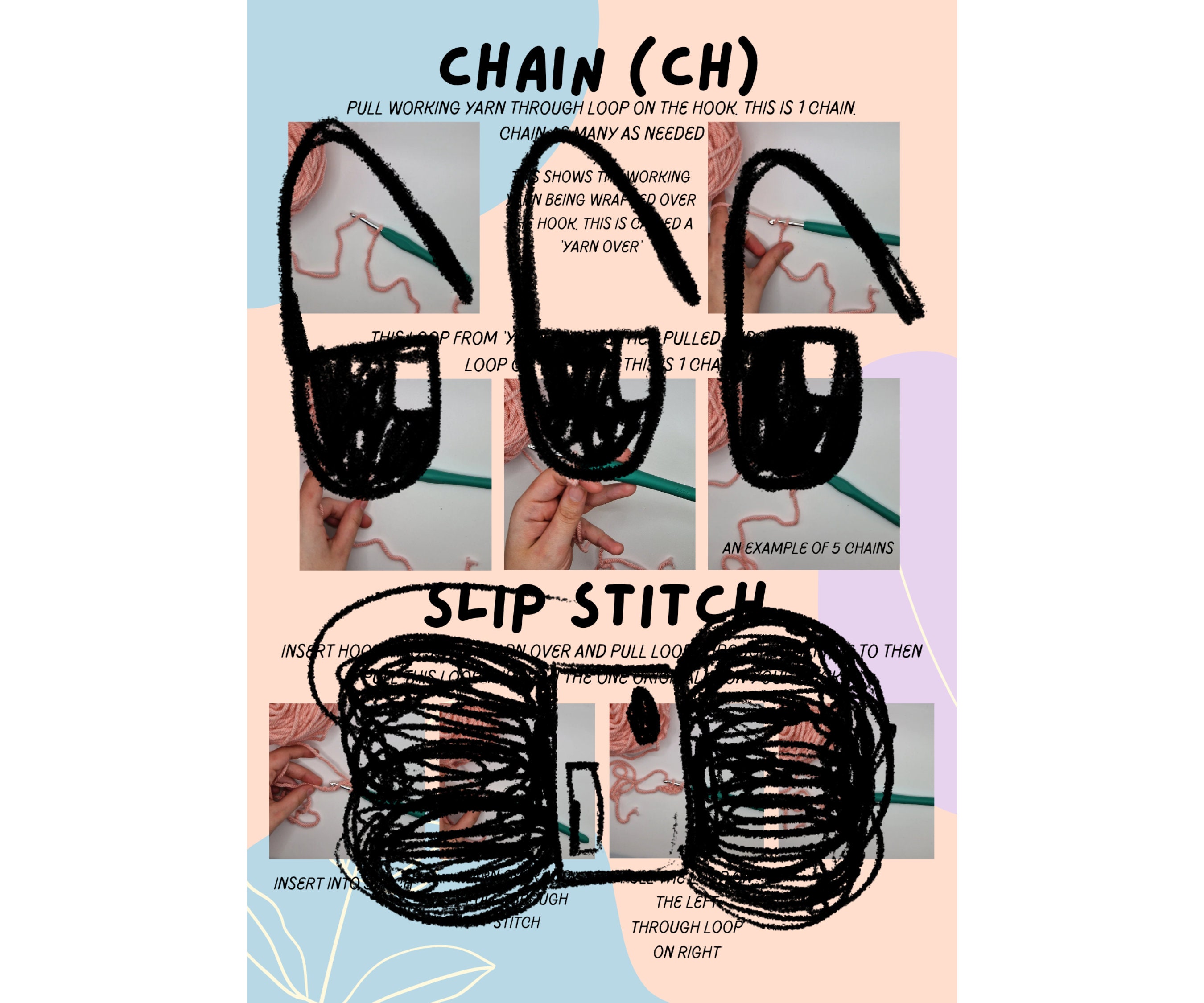 How to Crochet Beginner Guide DIY Crochet Instant Download Basic