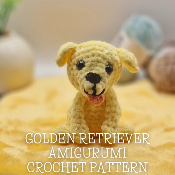 Machen Sie Ihren eigenen Häkelhund - Golden Retriever Amigurumi Pattern. PDF zum Herunterladen