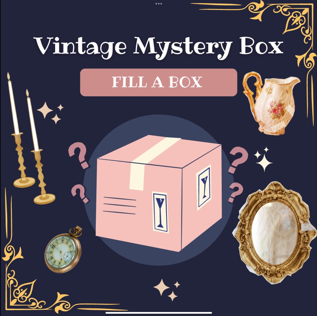 Vintage Decor Mystery Box, Vintage Home Decor Mystery Box, Vintage Mystery Box, Vintage Surprise