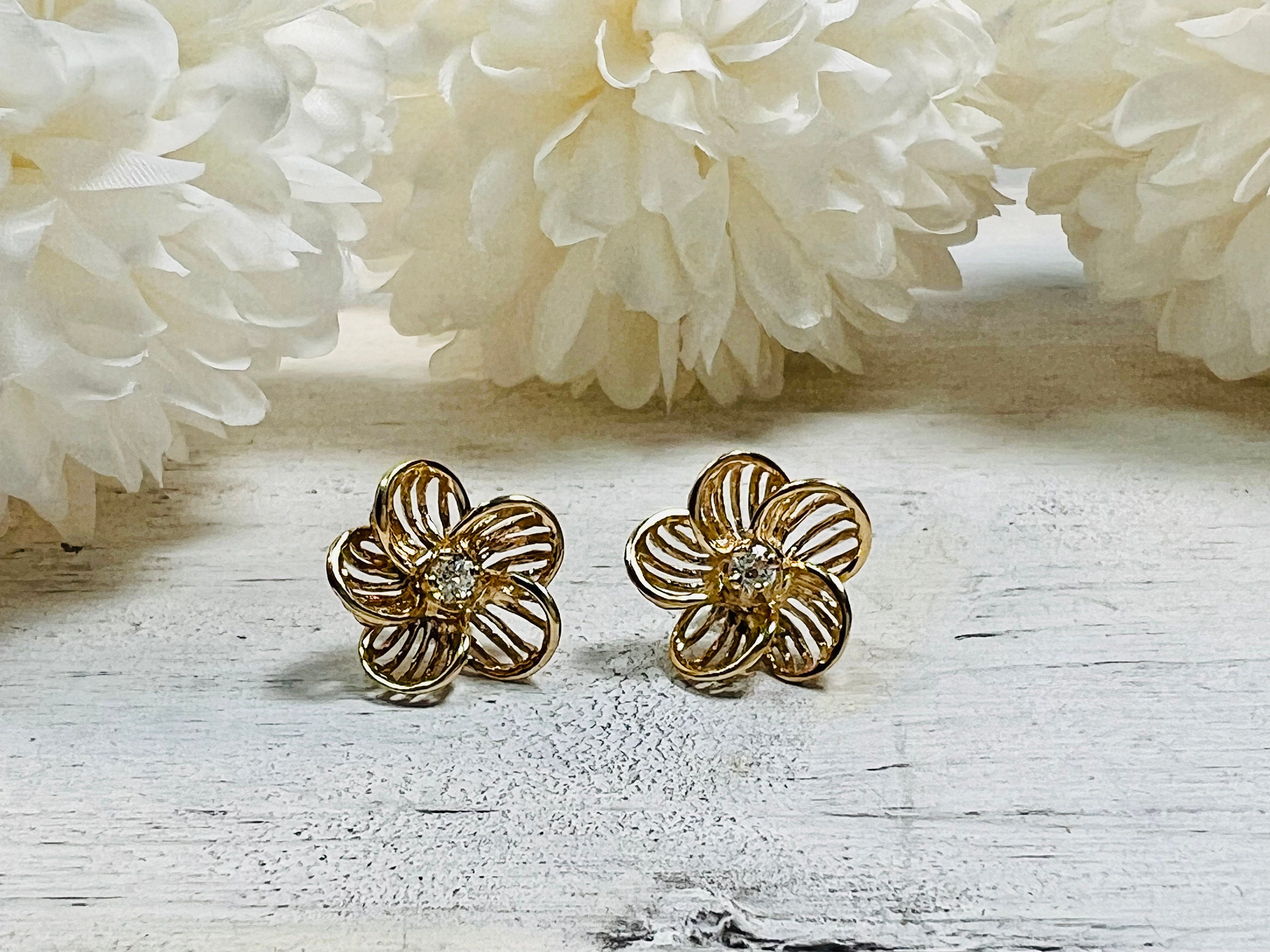 【VINTAGE HOLLYWOOD】14K Petit Daisy Earrings_VH2533EA503M Designer fashion, Seoul-fully created | W Concept