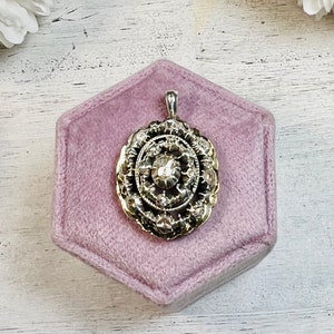 One-of-a-Kind Antique Georgian Rose Cut Diamond Silver and Gold Pendant European