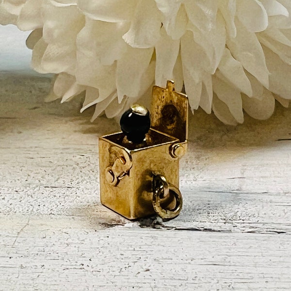 Vintage Jack in the Box 14K Gold Charm