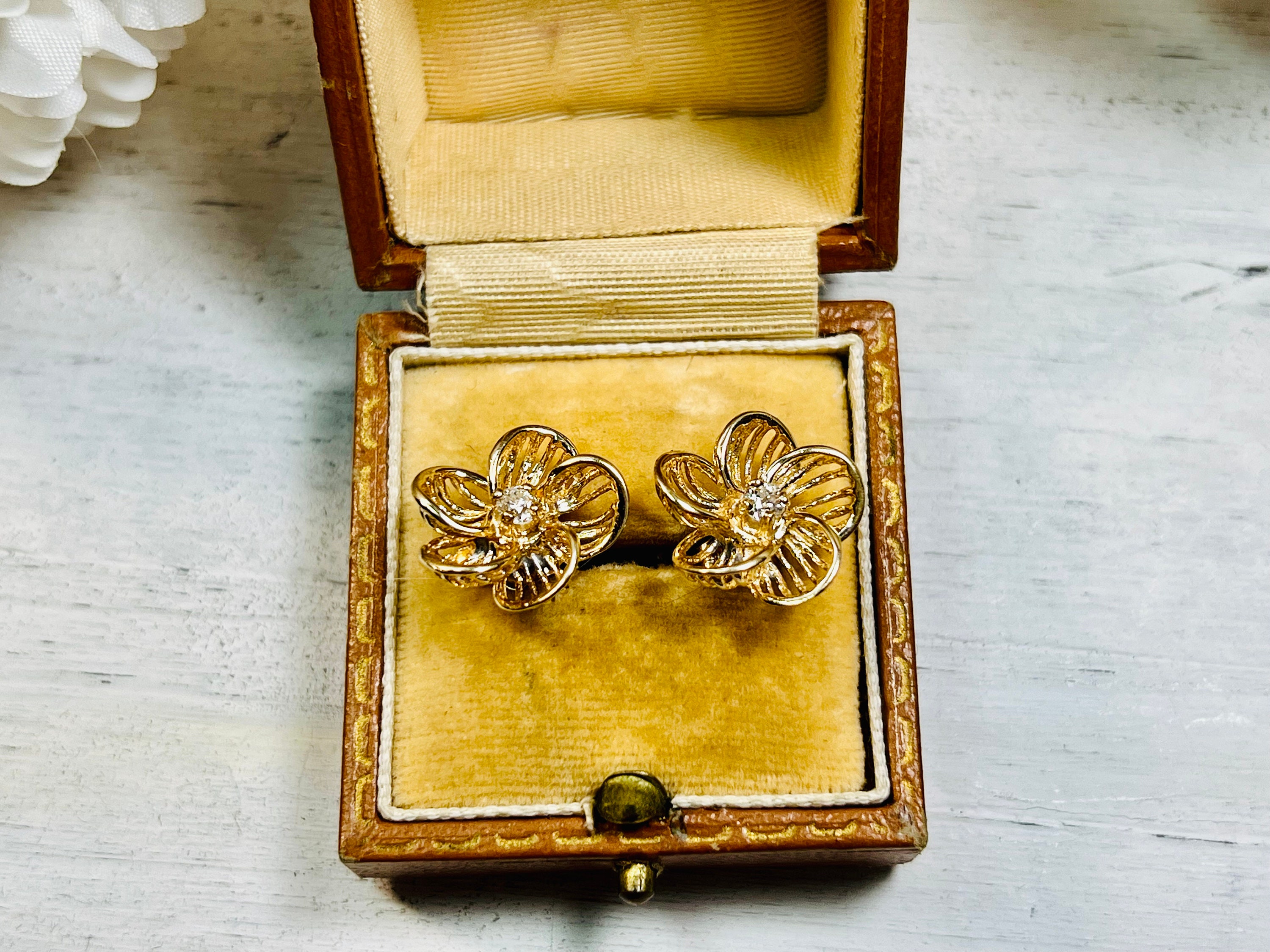 【VINTAGE HOLLYWOOD】14K Mini Flower Earrings_VH2533EA501M ZOECHICCO_IBSE-29-D-