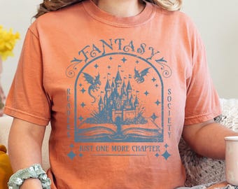 Fantasy Readers Society Shirt, Bookish Shirt for Romance Readers, Vintage Reading Shirt for Women, Gift for Book Lovers, Bookish Gift