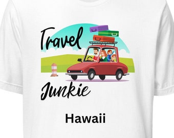 Camisa de vacaciones de viaje, escapada familiar, camiseta de aventura, regalo para amantes de los viajes, vacaciones divertidas, viaje por carretera, camiseta de avión, camiseta de viaje de Hawaii