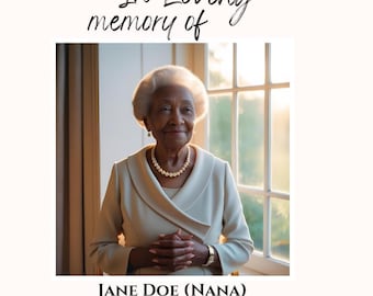 Modelo de Programa Funerário | Panfleto para Celebração da Vida (Download Imediato)