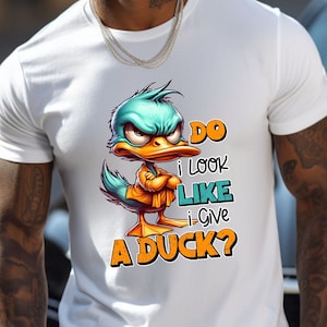 Angry Sarcastic Duck T-Shirt Cool Duck Graphic Tee Trendy Farm Animal Shirt Humorous Mad Duck TShirt Funny Gift For Duck Mallard Fowl Lover