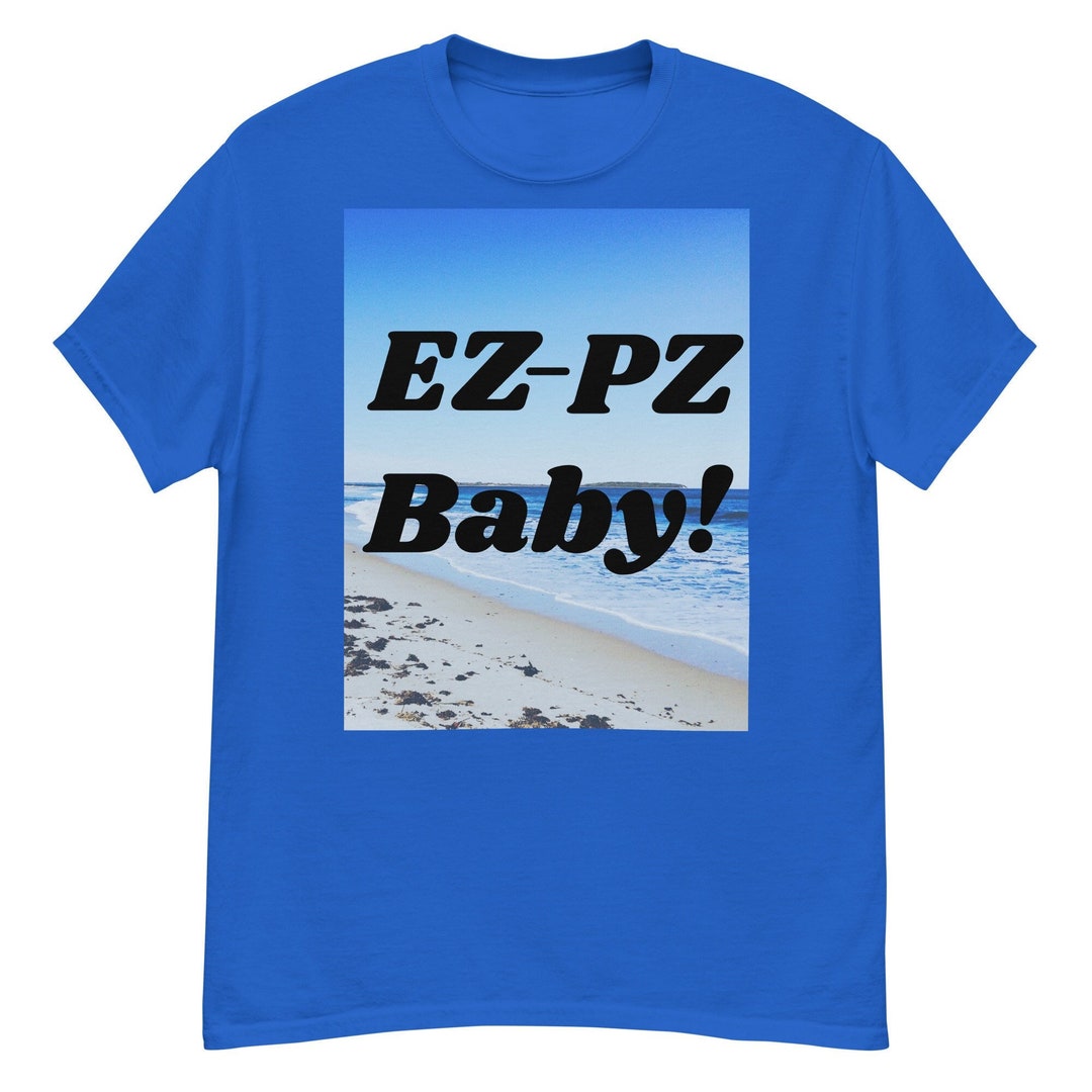 EZPZ on the Beach Bold Black Letters Play on Words Text on Etsy