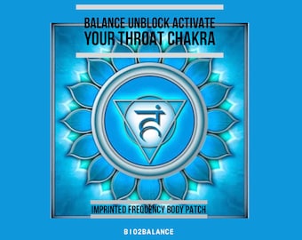 Throat Chakra cleanse balance optimize heal blocked throat chakra scalar frequency light life wave phototherapy 15 body patches