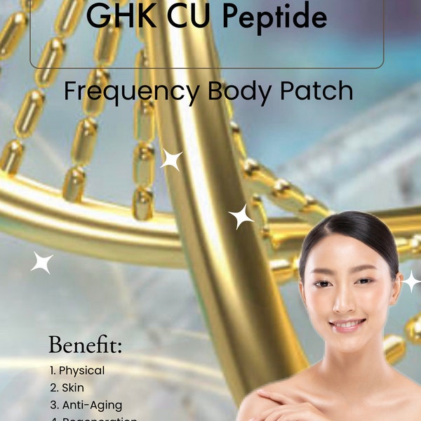 Kupfer-Peptid (GHK- CU) Stammzell Pro Collagen Anti-Aging, Quantenfeld Scalar aufgeprägte Frequenz PhototherPay 15 Körperpatches